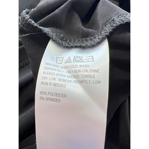 Colleen Lopez Side Shirred Surplice Dress Size 1X Rhinestone Black Elegant Party - Picture 4 of 7